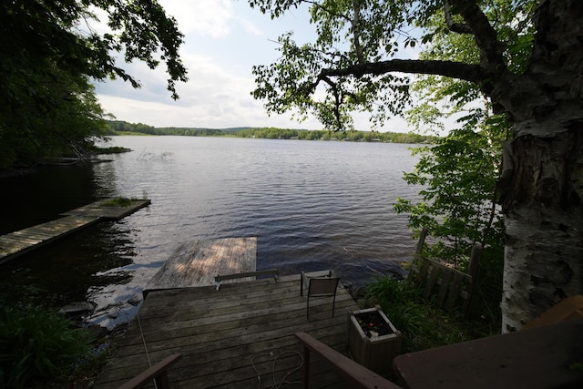 92 Spaulding Lake Rd, Oakfield, ME 04763 - dock area featuring a water view