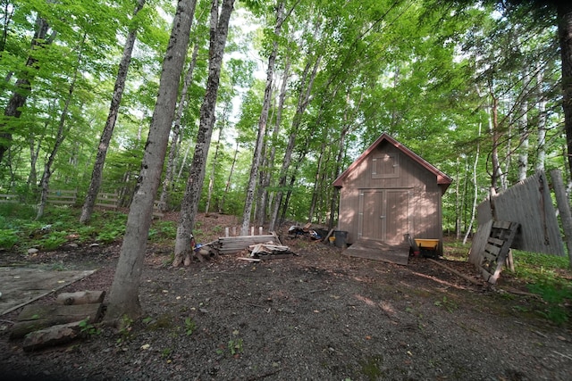 92 Spaulding Lake Rd, Oakfield, ME 04763 - view of yard with a storage shed