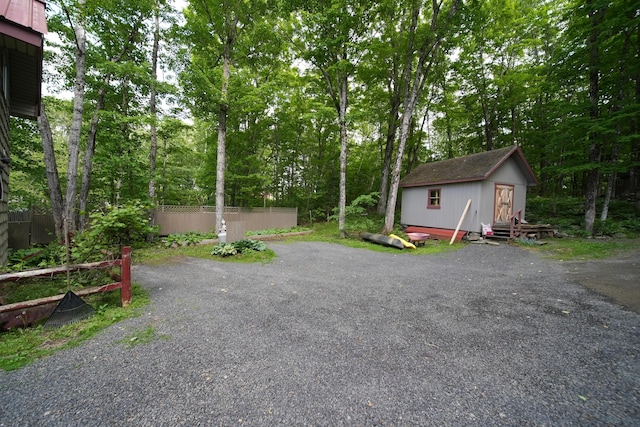 92 Spaulding Lake Rd, Oakfield, ME 04763 - view of yard featuring an outdoor structure
