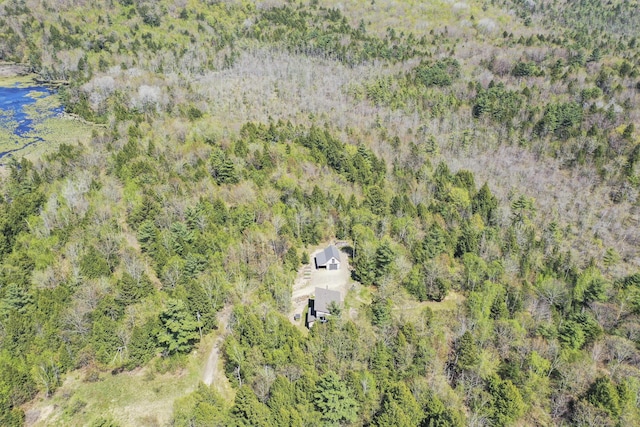 1300 Belfast Rd, Knox, ME 04986 - view from above of property featuring a heavily wooded area