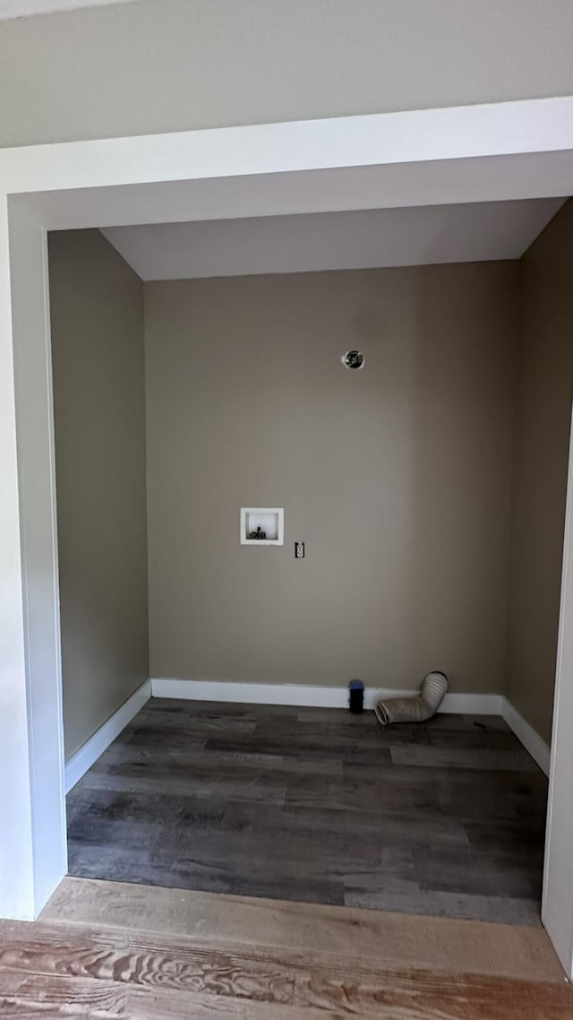 81 Maple Ridge Rd, Harrison, ME 04040 - washroom featuring wood finished floors, hookup for a washing machine, and baseboards
