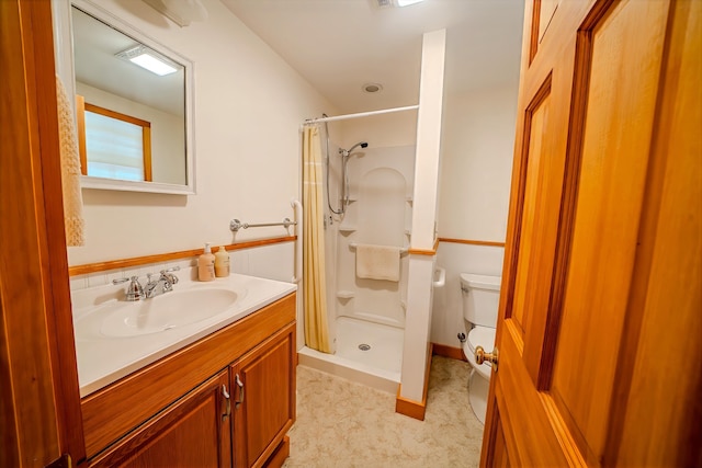 122 Oak Point Ln, Union, ME 04862 - full bath with toilet, a stall shower, and vanity