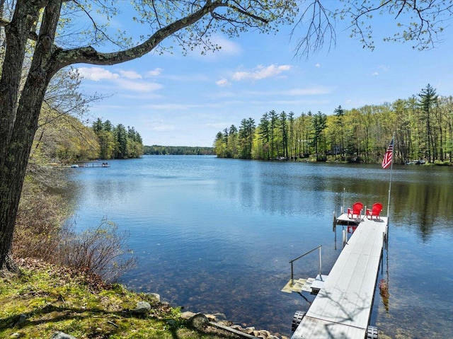 374 Youngs Ridge Rd, Acton, ME 04001 - dock featuring a view of trees and a water view