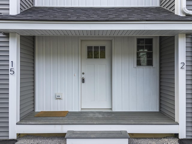15 Androscoggin St Unit 1, Windham, ME 04062 - entrance to property with roof with shingles and a porch