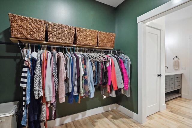 closet with a sink