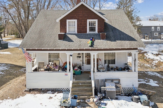 107 Portland St, Fryeburg, ME 04037 - view of front of property featuring a porch and roof with shingles