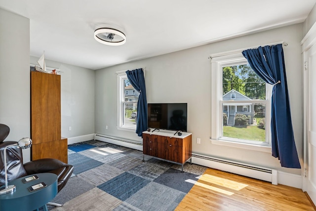 53 Ocean View Ave, South Portland, ME 04106 - unfurnished office with a baseboard radiator and wood finished floors