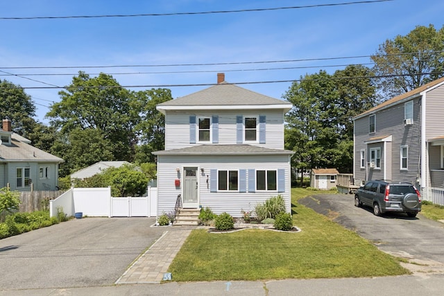 53 Ocean View Ave, South Portland, ME 04106 - american foursquare style home featuring asphalt driveway and a shingled roof