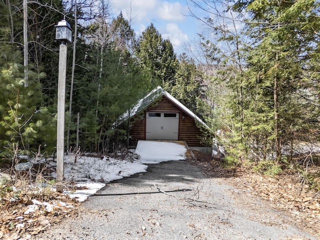 52 Waterview Dr, Casco, ME 04015 - exterior space featuring a view of trees and aphalt driveway