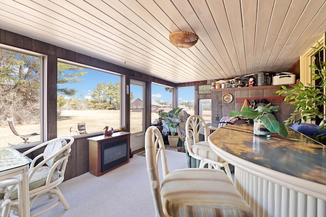 227 Greely Rd, Cumberland, ME 04021 - sunroom / solarium with wood ceiling and carpet