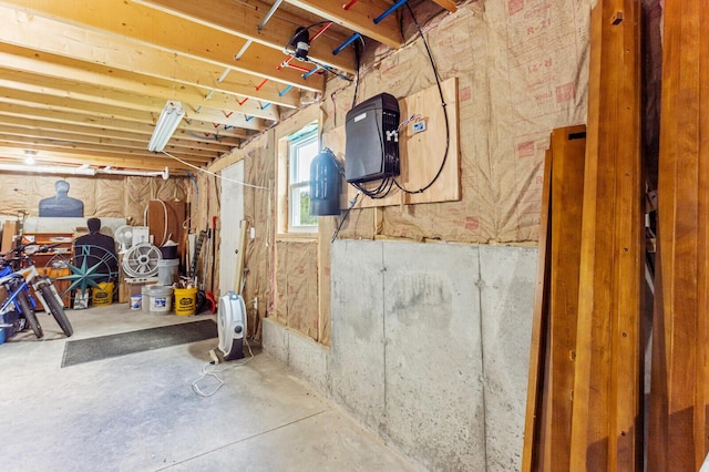 view of basement