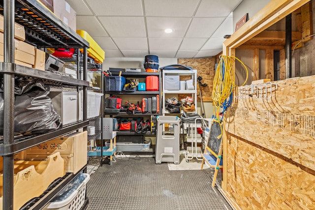 view of storage area