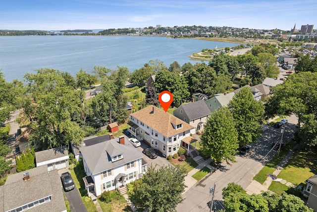 23-25 Deerfield Rd, Portland, ME 04101 - aerial view of residential area with a nearby body of water