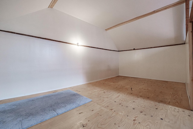 interior space featuring lofted ceiling