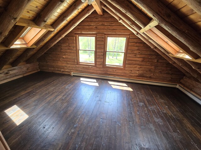 369 Hawes Bridge Rd, Prospect, ME 04981 - attic featuring a baseboard heating unit