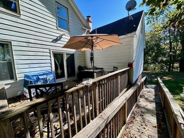 view of wooden terrace