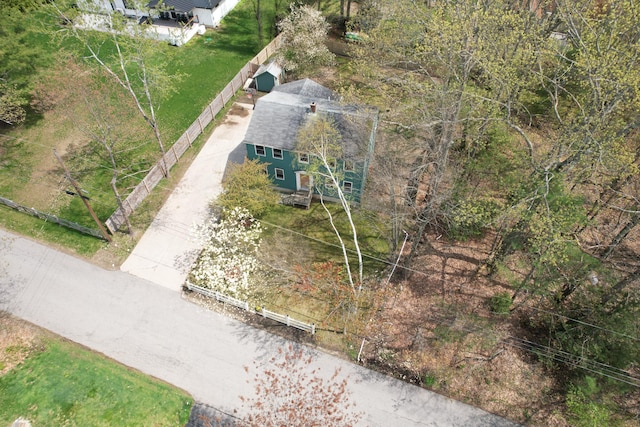 view from above of property