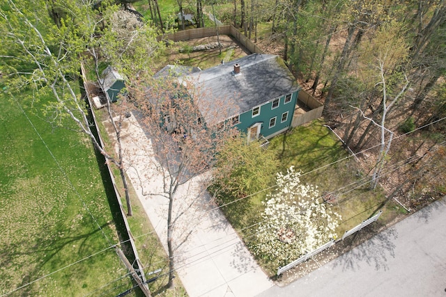 view from above of property