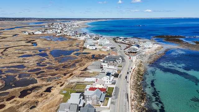 347 Webhannet Dr, Wells, ME 04090 - drone / aerial view with a water view and a beach view