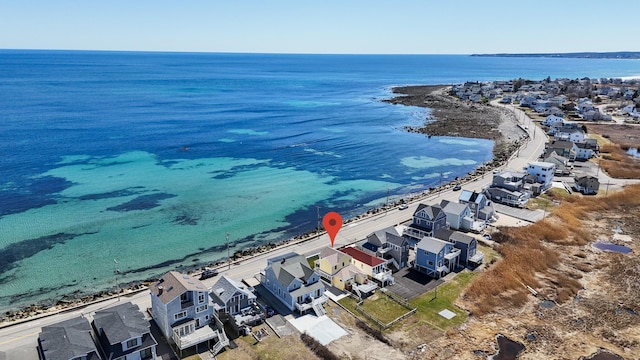 347 Webhannet Dr, Wells, ME 04090 - aerial view featuring a water view, a residential view, and a view of the beach