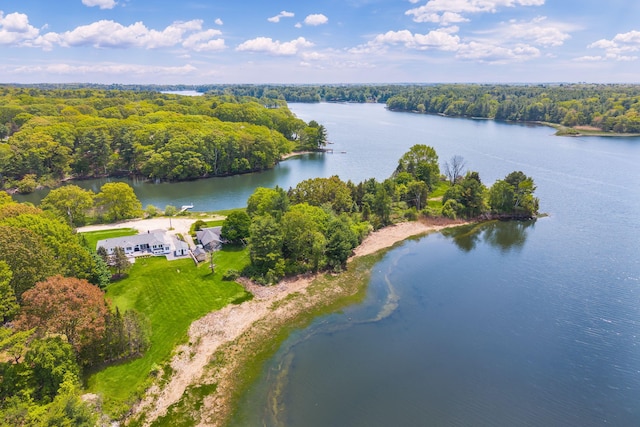 18 Trafton Ln, Kittery, ME 03904 - aerial view of a heavily wooded area and a nearby body of water