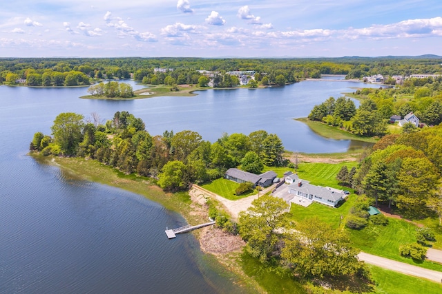 18 Trafton Ln, Kittery, ME 03904 - bird's eye view of a nearby body of water and a heavily wooded area