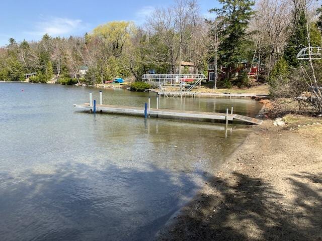 160 Pinkhams Cove Rd, Belgrade, ME 04917 - dock area featuring a water view