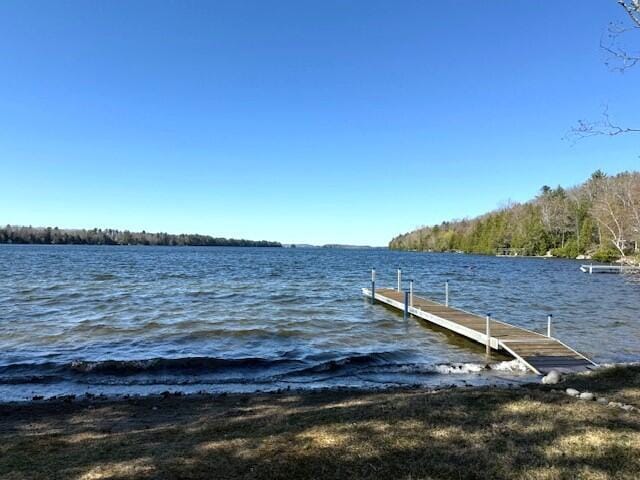 160 Pinkhams Cove Rd, Belgrade, ME 04917 - view of dock featuring a water view
