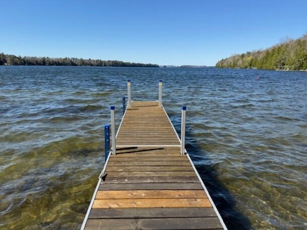 160 Pinkhams Cove Rd, Belgrade, ME 04917 - view of dock featuring a water view