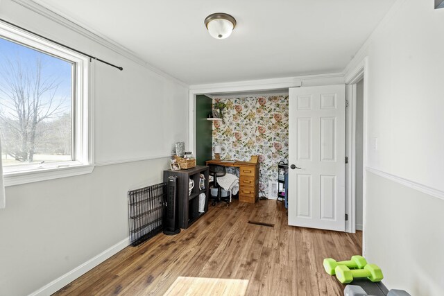 834 Main St, Bradley, ME 04411 - interior space featuring baseboards and wood finished floors
