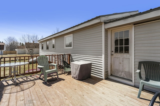 834 Main St, Bradley, ME 04411 - view of deck