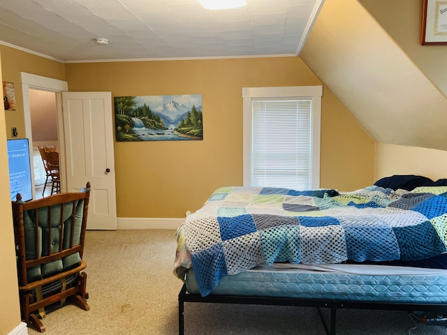 132 E Main St, Dover-Foxcroft, ME 04426 - bedroom featuring carpet, ornamental molding, and baseboards