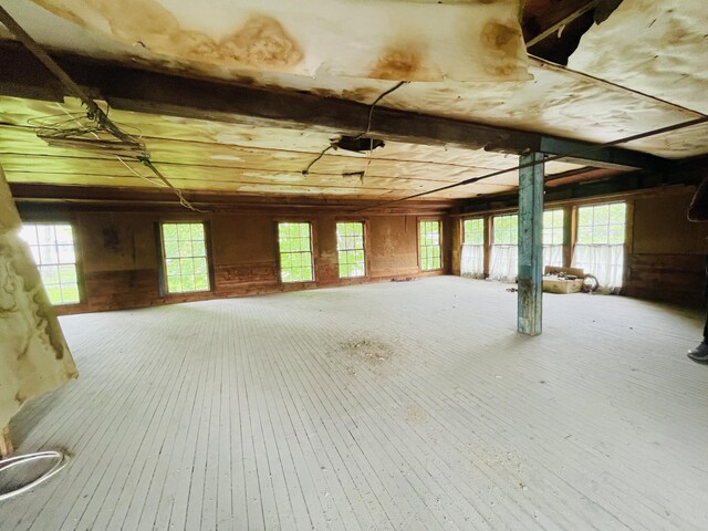 132 E Main St, Dover-Foxcroft, ME 04426 - misc room with wood-type flooring and wood walls