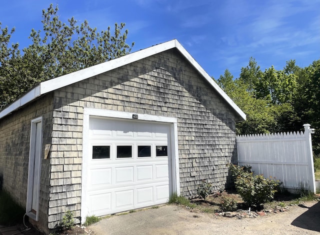 5 Johnson St, Eastport, ME 04631 - garage featuring fence