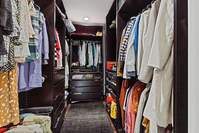 view of walk in closet