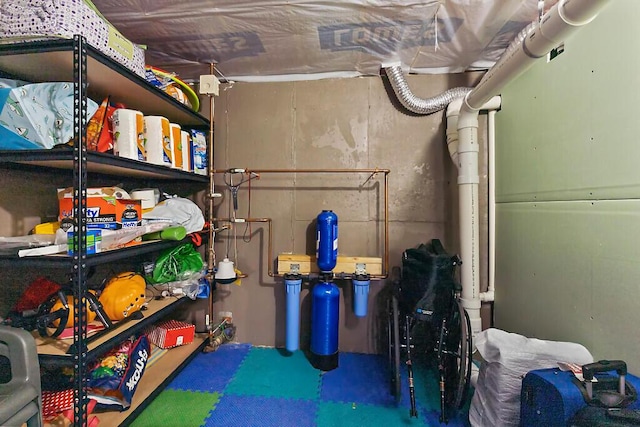view of storage area