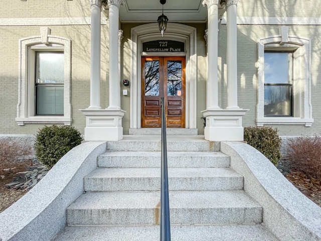 727 Congress St Unit 5, Portland, ME 04102 - property entrance featuring brick siding