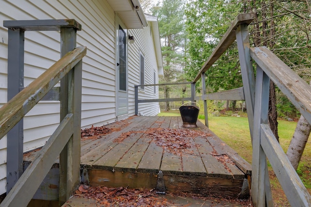 927 Pleasant St, Blue Hill, ME 04614 - wooden terrace featuring a lawn