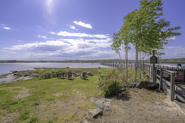 302 Eddy Rd Unit 302, Edgecomb, ME 04556 - view of yard featuring a water view