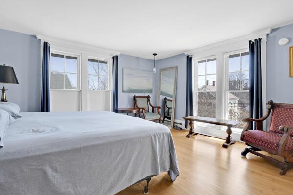 bedroom featuring wood finished floors