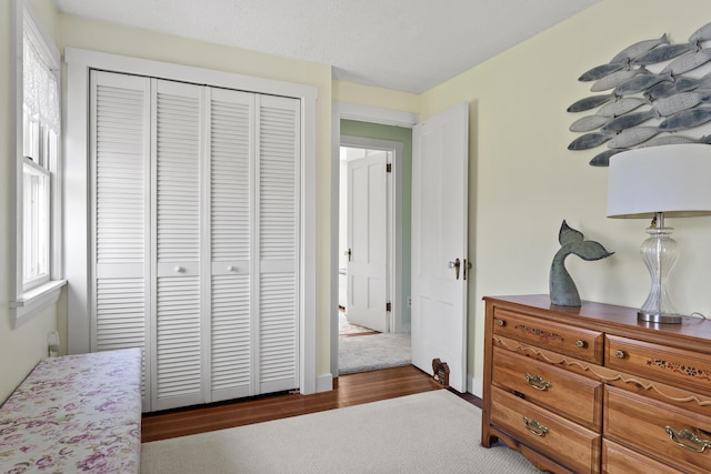 294 E Pond Rd, Jefferson, ME 04348 - bedroom with a closet and wood finished floors