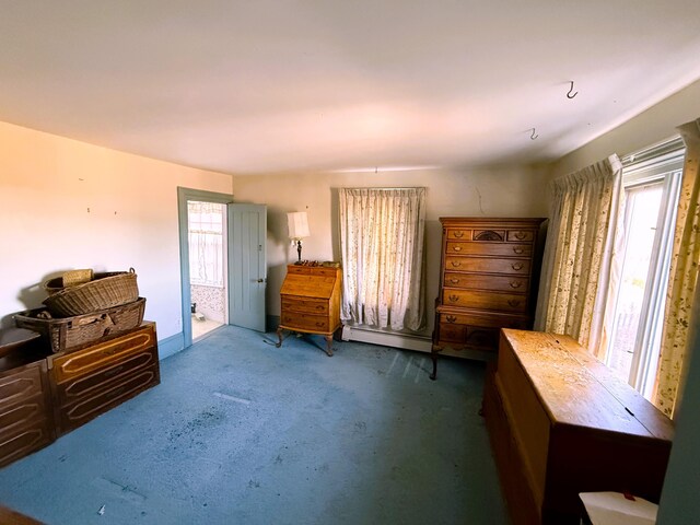 795 Bremen Rd, Waldoboro, ME 04572 - sitting room with carpet flooring and a baseboard radiator
