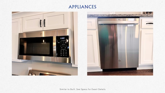 1 Blaine St, Saco, ME 04072 - room details featuring white cabinets and appliances with stainless steel finishes