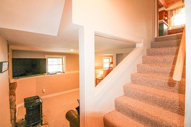 4 Bobs Way, Bethel, ME 04217 - stairway with carpet and baseboards
