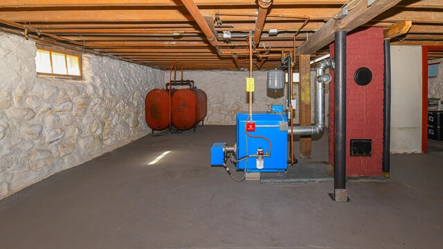 257 S Rumford Rd, Rumford, ME 04276 - below grade area featuring heating fuel and a heating unit
