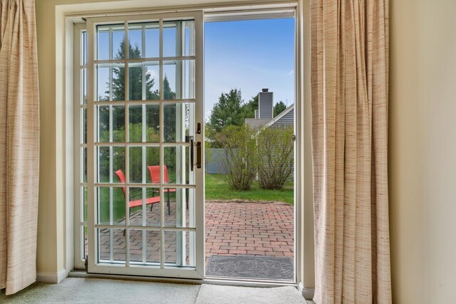 23 Winterberry Ct Unit 23, Cumberland, ME 04021 - doorway with carpet floors
