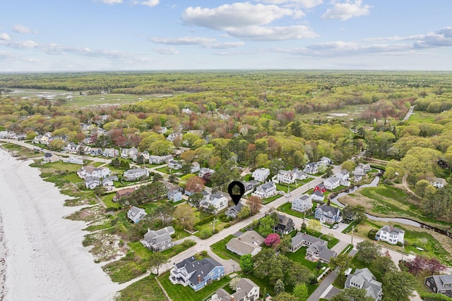 1081 Kings Hwy, Kennebunkport, ME 04046 - aerial view of property's location featuring a heavily wooded area and nearby suburban area