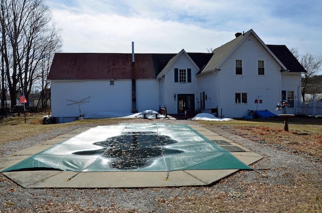 23 Park St, West Paris, ME 04289 - back of property with a chimney
