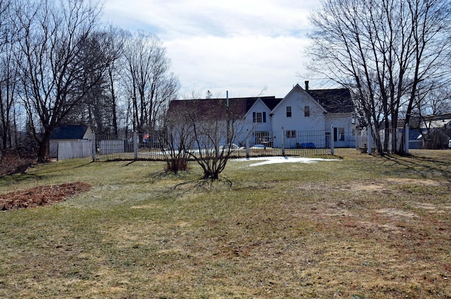 23 Park St, West Paris, ME 04289 - view of yard featuring a fenced front yard