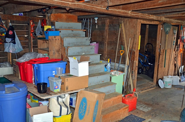 23 Park St, West Paris, ME 04289 - basement with stairway